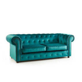 Furniture Stop - Asha 3 Seater  Deluxe Velvet Sofa