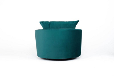 Furniture Stop - Augusto Swivel Chair Ocean Plush Velvet