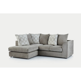 Furniture Stop -Becky Lounger Fabric Corner Sofa