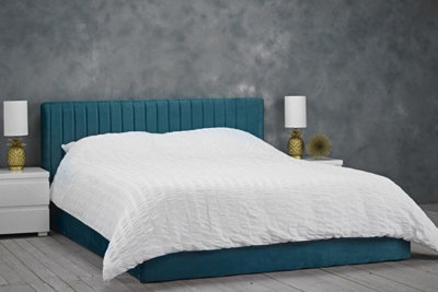 Furniture Stop - Briana Bed With High Headboard In 3 Colours-4ft Small Double