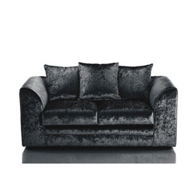 Furniture Stop - Chicco Velvet Fabric 3+2 Seater Sofa Set