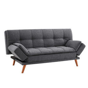 Furniture Stop - Duncan Fabric Sofa Bed With Elegant Wooden Legs