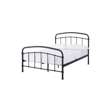 Furniture Stop - Halston Bed With Metal Rails-4ft6 Double