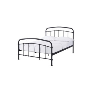 Furniture Stop - Halston Bed With Metal Rails-4ft6 Double