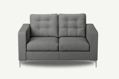 Furniture Stop - Hanover 2 Seater Sofa With  Elegant Chrome Legs