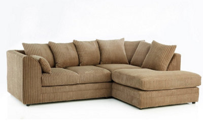 Furniture Stop - Hart Prime Cord Fabric Corner Sofa