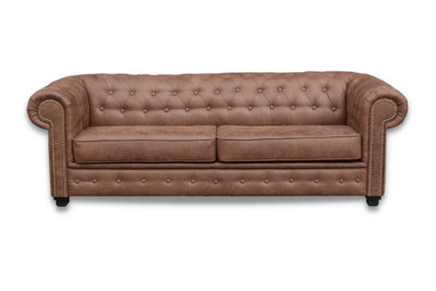 Furniture Stop - Hever™ Chesterfield Sofa Bed 3 Seater