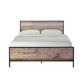 Furniture Stop - Hoxton Double Bed Oak Effect-4ft6 Double