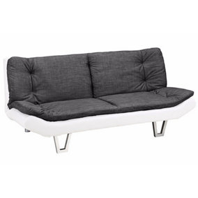 Furniture Stop - Hudson 3 Seater Sofabed Fabric Top And Fl Base Sofa Bed