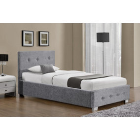 Furniture Stop - Hygena Fabric Ottoman Bed Frame Chenille - 3ft Single