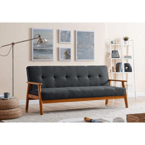 Furniture Stop - Langford  Sofa bed with Oak colour wood