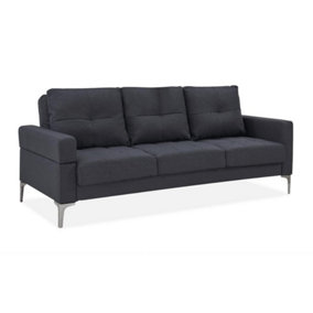 Furniture Stop - Layla 3 Seater Charcoal Sofabed