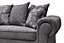 Furniture Stop - Lillatorg™ Grey Double Corner Sofa in Grey Fabric