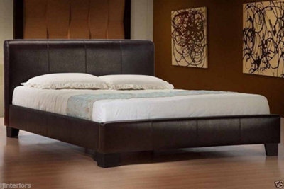 Furniture Stop - Max Modern Designer Italian Faux Leather Bed-3ft Single