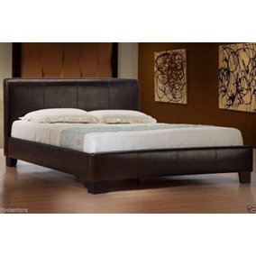Furniture Stop - Max Modern Designer Italian Faux Leather Bed-3ft Single