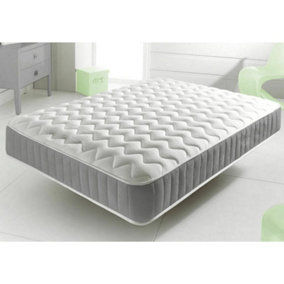 Furniture Stop - New Design Memory Foam Topped Sprung Mattress -3ft Single