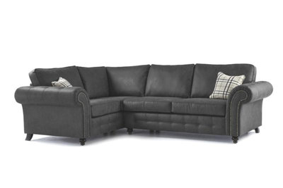 Furniture Stop - Oakland Faux Leather Corner Sofa