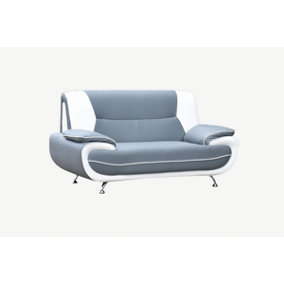 Furniture Stop - Olaf 2 Seater Modern Sofa In Leather Aire