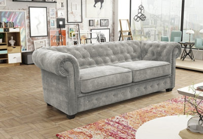 Furniture Stop - Regal 3 Seater Sofa Bed In Chesterfield Design