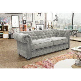 Furniture Stop - Regal 3 Seater Sofa Bed In Chesterfield Design