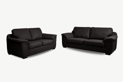 Furniture Stop - Rotary 3+2 Seater Leather Sofa Set