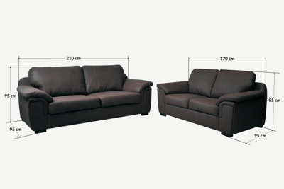 Furniture Stop - Rotary 3+2 Seater Leather Sofa Set