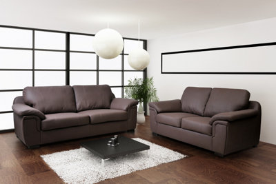 Furniture Stop - Rotary 3+2 Seater Leather Sofa Set