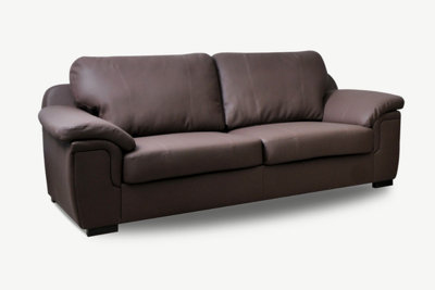 Furniture Stop - Rotary 3 Seater Leather Sofa