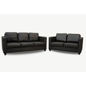 Furniture Stop - Rubix Range 3+2 Seater Leather Sofa Set