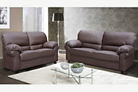 Furniture Stop - Saga 3+2 Coventry Leather Sofa Set