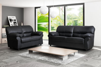 Furniture Stop - Saga 3+2 Coventry Leather Sofa Set