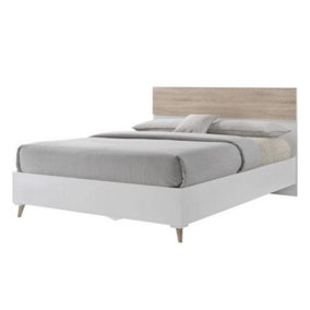 Furniture Stop - Santiago White Oak Bed -4ft6 Double