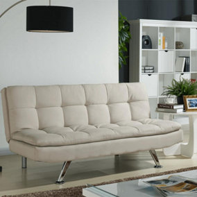 Furniture Stop - Sonia Fabric Sofa Bed With Chrome Legs