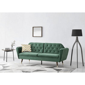 Furniture Stop - Whitby Velvet 3 Seater Sofabed