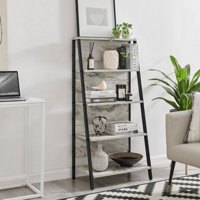 White metal online ladder bookcase