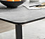 Furniturebox Carson 160cm Scratch Resistant Melamine White Marble Effect Rectangular 6 Seater Dining Table with Black Metal Legs