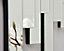 Furniturebox Crystalline Medium 100cm x 80cm Silver Mirrored Frame 3D Contemporary Modern Hallway Bedroom Living Room Wall Mirror