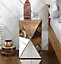 Furniturebox Diamond Contemporary Mirrored Bedside/Side Table