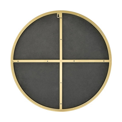Furniturebox Emma 100cm Large Art Deco Copper Metal Frame Round Hallway Bedroom Dining And Living Room Wall Mirror