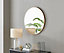 Furniturebox Emma 80cm Medium Art Deco Gold Metal Frame Round Hallway Bedroom Dining And Living Room Wall Mirror