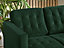 Furniturebox Jenna 2 Seater Emerald Green Velvet Sofa With Solid Wood Frame