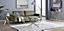 Furniturebox Leonardo Rectangular Glass Coffee Table with Gold Chrome Metal Angled Starburst Legs for Modern Living Room