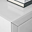 Furniturebox Lexi Large White Mirrored Bedside Table with 3 Drawers