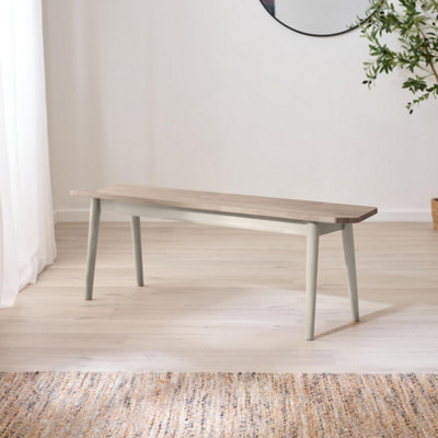 Furniturebox Lynton Rectangular White & Grey Wood 6 Seater Dining Table ...