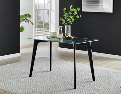 Black painted deals dining table