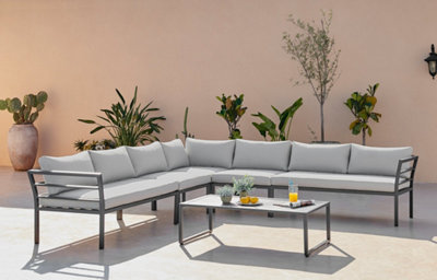 View of Brown Grey Outdoor Pillow Covers 18