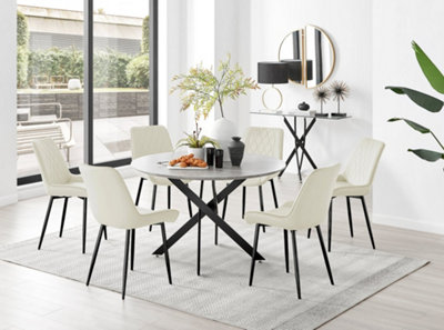 Round dining table store with comfy chairs