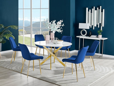 Navy blue deals dining table