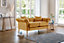 Furniturebox Olivia Mustard Yellow 2-Seater Modern Chesterfield Sofa Hand Made In Anti-Crease Velvet