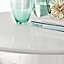 Furniturebox Palma 120cm Round White High Gloss Dining Table with Pedestal Pillar Base for Modern Minimalist Dining Room